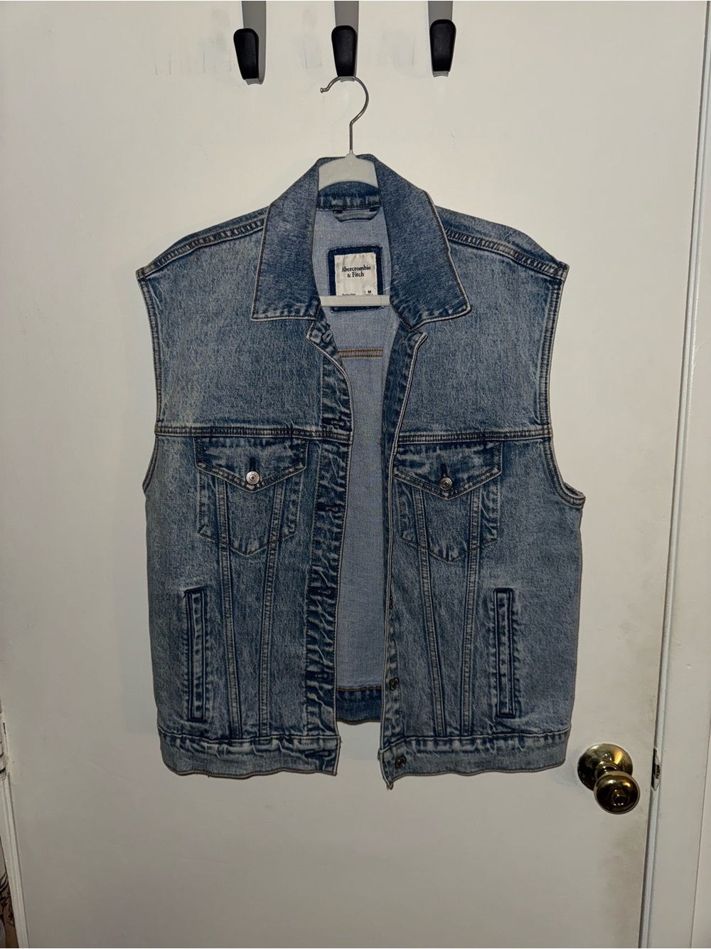 Abercrombie & Fitch Light Blue Denim Vest